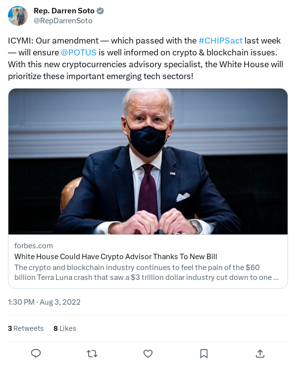 Screenshot of Archived Tweet