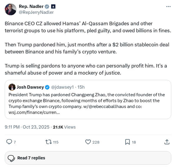 Screenshot of Archived Tweet