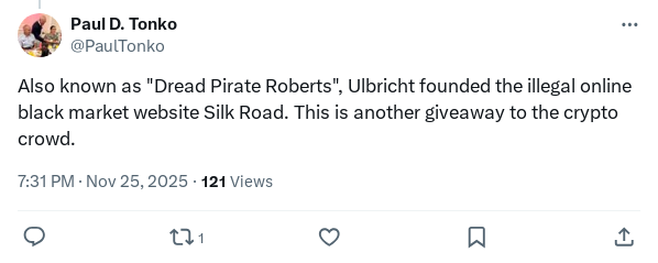 Screenshot of Archived Tweet