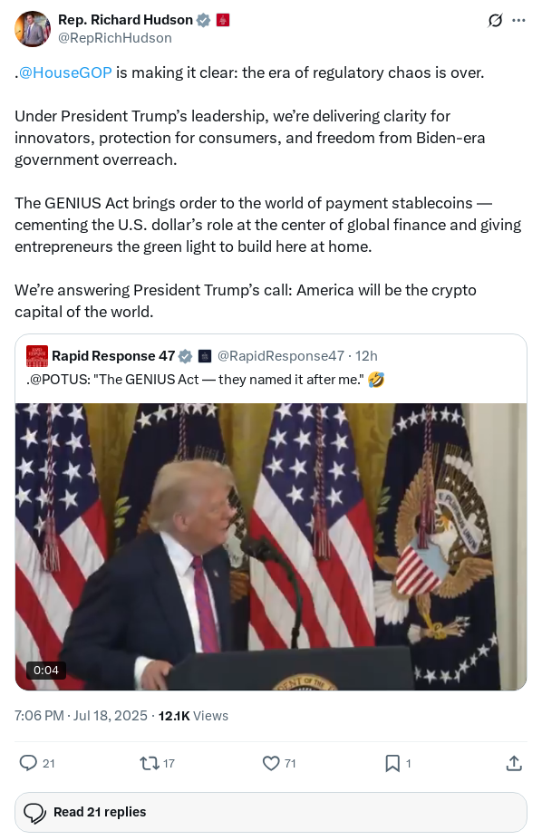 Screenshot of Archived Tweet