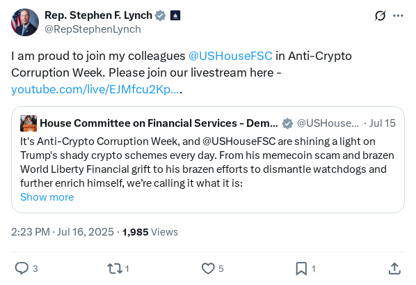 Screenshot of Archived Tweet