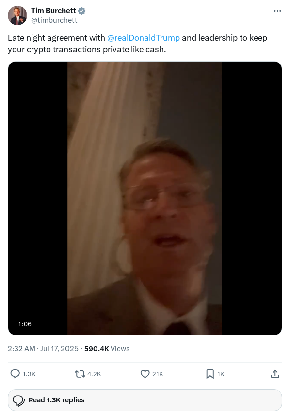 Screenshot of Archived Tweet